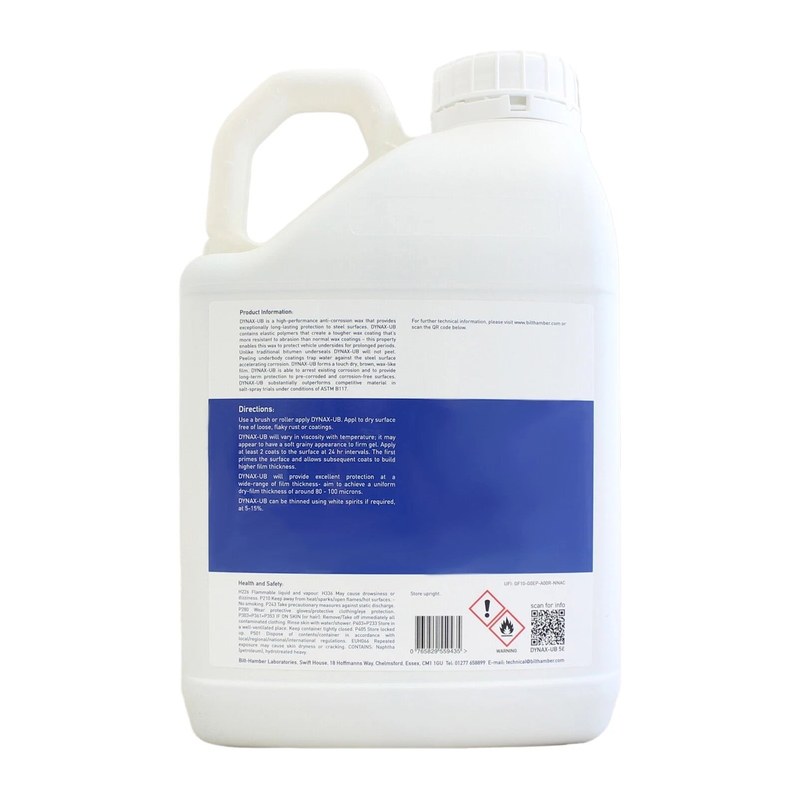 Bilt Hamber Dynax-UB Long Lasting Underbody Anti-Corrosion Wax - 5L Jerrycan